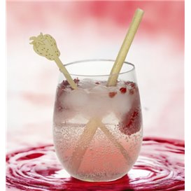 Agitateur à Boissons en Bambou Fraise 14cm (50 Utés)