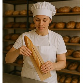 Papieren voedsel zak 9+5x50cm (125 stuks) 