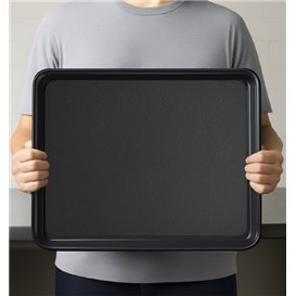 Plat Tray Noir 50x37cm (4 Utés)