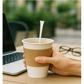 Koffie Rroerstaafje CPLA Wit 13cm (100 Stuks)