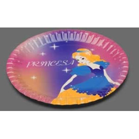 Assiette carton princesse 23cm (8 Unités)