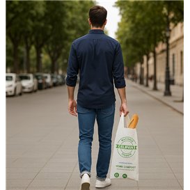 Sac à Bretelles pour pain Translucide 30x60cm 14µm (100 Utés)