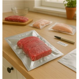 Sacs sous vide 90 Microns Argent 170x250mm (1.200 Utés)
