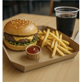 Geplooide Kraft papieren souffle beker 30ml (5000 stuks) 