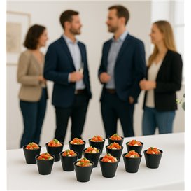 Verrine Dégustation Réutilisable "Punto" Noir 60ml (25 Utés)