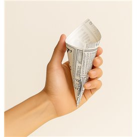 Cornet en Papier Ingraissable 16cm 40g (250 Utés)