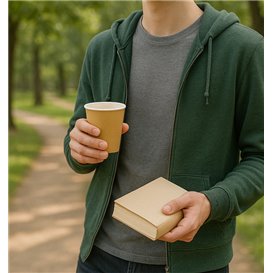 Gobelet Carton 9Oz/290ml Kraft Ø8,0cm (50 Utés)