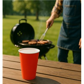 Kartonnen beker “Colours” Rood 600ml Ø9,4cm (320 stuks)