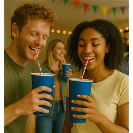 Gobelet en carton « Couleurs » Bleu 600ml Ø9,4cm (320 Utés)