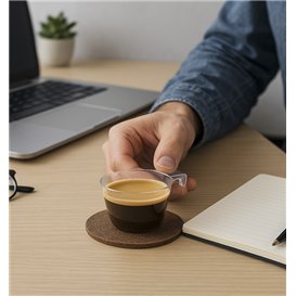 Tasse Réutilisable PS Transparente 90ml (900 Utés)