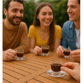 Tasse Réutilisable Durable SAN “Expresso” Transparente 80ml (6 Utés)