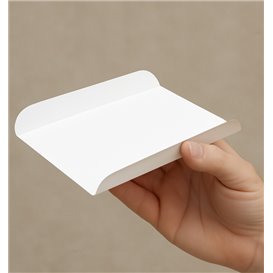 Papieren dienblad voor wafel wit 13,5x10cm (100 stuks) 