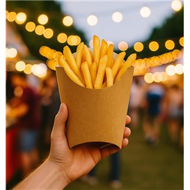 Etui à Frites Kraft Grand 8,2x3,3x14,9cm ( 400 Utés)