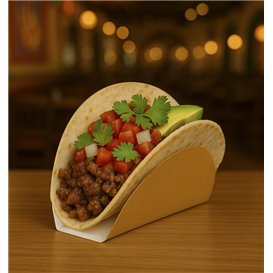 Emballage Carton Gaufre et Tacos 13,5x2,5x6cm (100 Utés)