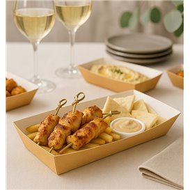Barquette Kraft Hot Dog 17x5,5x3,8cm (25 Unités)
