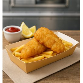Barquette Kraft Hot Dog 17x5,5x3,8cm (25 Unités)