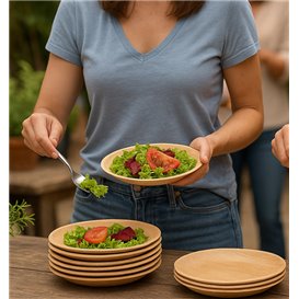 Assiette en Feuilles de Palmier Ø25cm (25 Utés)