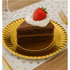 Assiette en Carton Ronde Doré 21cm (100 Utés)