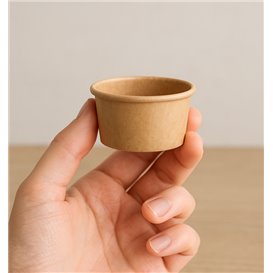 Pot Carton Kraft à Sauce 75ml Ø7,3cm (1.000 Utés)