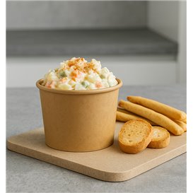 Pot Carton Kraft à Sauce 100ml Ø7,3cm (50 Utés)