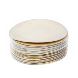 Assiette en Bois Ronde Ø15,5cm (50 Unités)