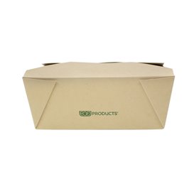 Boîte Américaine en Carton Bambou Kraft 10,7x9x6,5cm 700ml (50 Utés)
