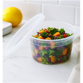 PP Bakjes met Deksel Transparant “Deli Range” 480ml (40 Stuks)