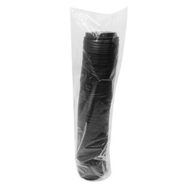 Deksel voor papieren beker gat zwart Ø9,3cm (100 stuks)