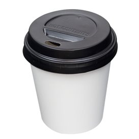 Couvercle Perforé Gobelet Carton Noir Ø9,3cm (1000 Utés)