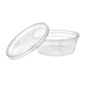 Boîte alimentaire Plastique PP avec Couvercle Transparent “Deli Range” 240ml (240 Utés)