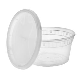 PP Bakjes met Deksel Transparant “Deli Range” 360ml (40 Stuks)