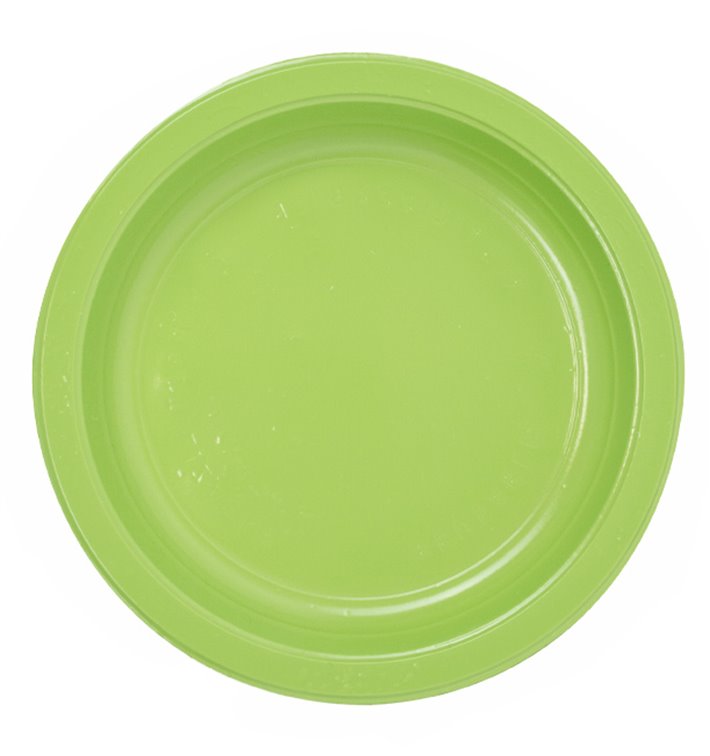 Assiette Plastique PS Réutilisable Plate Vert Citron Ø220mm (25 Utés) Assiette Plastique PS Réutilisable Plate Vert Citron Ø220mm (25 Utés)