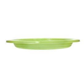 Assiette Plastique PS Réutilisable Plate Vert Citron Ø165mm (25 Utés)