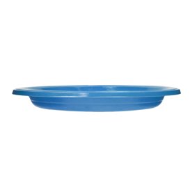Plastic PS Herbruikbaar Bord Plat Donkerblauw Ø220mm (25 Stuks)