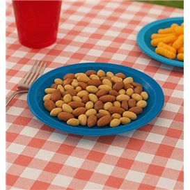 Assiette Plastique PS Réutilisable Plate Bleu Foncé Ø170mm (450 Utés)