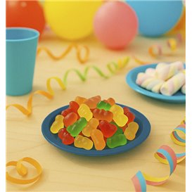 Assiette Plastique PS Réutilisable Plate Bleu Foncé Ø170mm (450 Utés)