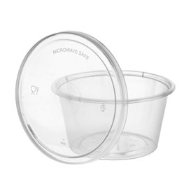 Sausbakje PP Transparant met Deksel 120ml (100 Stuks)