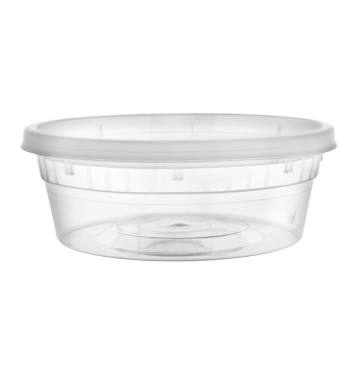 Boîte alimentaire Plastique PP avec Couvercle Transparent “Deli Range” 250ml (40 Utés)