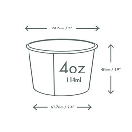Papieren Ijs Container 6Oz/170ml (50 Stuks)
