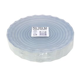 Pappteller mit Keramikmuster “Bali” Ø23cm 345g/m² (50 Stuks)
