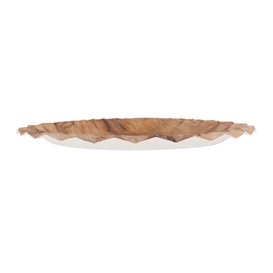 Pappteller met Hout Motief “Bali” Ø23cm 345g/m² (450 Stuks)