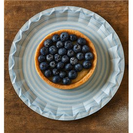 Assiette en Carton Motif Céramique “Bali” Ø23cm 345g/m² (450 Utés)