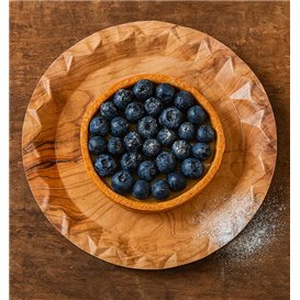 Assiette en Carton Effet Bois “Bali” Ø23cm 345g/m² (50 Utés)