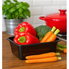 Zwart Rechthoekig PP Bakjes 750ml 17,6x12,4x6cm (500 Stuks)