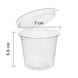 Plastic Container APET Rond vormig transparant 125ml (405 stuks)