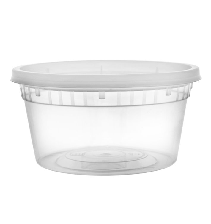 PP Bakjes met Deksel Transparant “Deli Range” 370ml (40 Stuks)