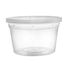 Boîte alimentaire Plastique PP avec Couvercle Transparent “Deli Range” 460ml (240 Utés)