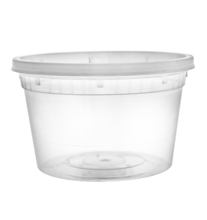 PP Bakjes met Deksel Transparant “Deli Range” 460ml (240 Stuks)