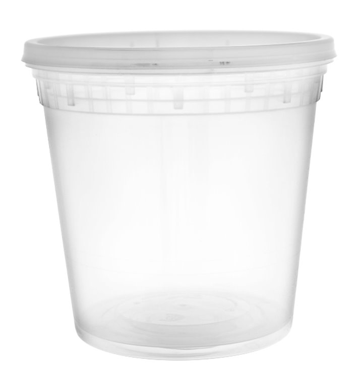 Boîte alimentaire Plastique PP avec Couvercle Transparent “Deli Range” 710ml (40 Utés)