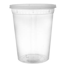 PP Bakjes met Deksel Transparant “Deli Range” 920ml (240 Stuks)